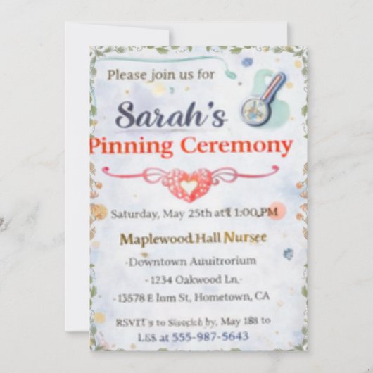 Flat Announcement Card 案内状 (正面)