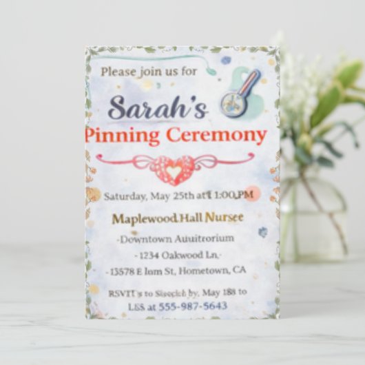 Flat Announcement Card 案内状 (スタンド正面)