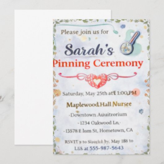 Flat Announcement Card 案内状 (正面/裏面)