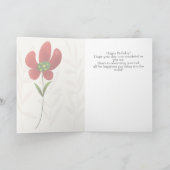 Flat Art Solo Flower Birthday Card カード (内部)