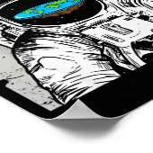 Flat Bro, Funny Flat Earth Society Astronaut In Sp ポスター (角)