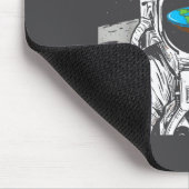 Flat Bro, Funny Flat Earth Society Astronaut In Sp マウスパッド (コーナー)