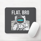 Flat Bro, Funny Flat Earth Society Astronaut In Sp マウスパッド (マウス)