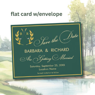 FLAT CARD ゴルフモノグラム ウェディング セーブ・ザ・デート
