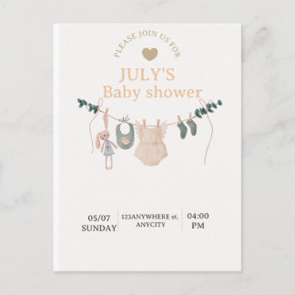 Flat Card BABY SHOWER シーズンポストカード
