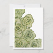 Flat Card of Green and White tinted roses シーズンカード (正面)