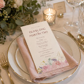 Flat CardElegant Floral Wedding Program Invitation