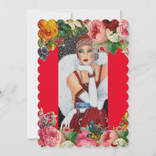 Flat Cards 4 Red(Snow Bird) RFPMDesigns ©️2024 (正面)