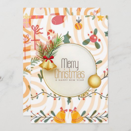 Flat Christmas Card シーズンカード (正面/裏面)