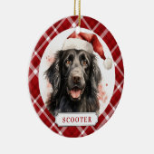 Flat Coated Retriever Ceramic Circle Ornament セラミックオーナメント (右)