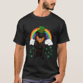 Flat Coated Retriever St Patricks Day Leprechaun Tシャツ (正面)