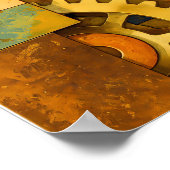 Flat Color Aged Metal Steampunk Industrial Design ポスター (角)