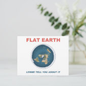 Flat Earth – それについて教えて ポストカード (スタンド正面)