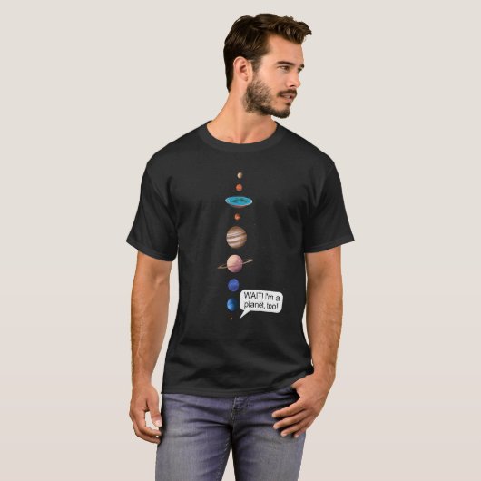 Flat Earth and Never forget Pluto Society Flathert Tシャツ (正面フル)