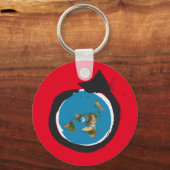 Flat Earth Designs - CAT MAP CLASSIC キーホルダー (正面)