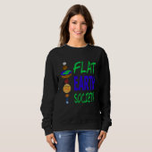 FLAT EARTH Society Retro Flat Earther Designs Pres スウェットシャツ (正面フル)