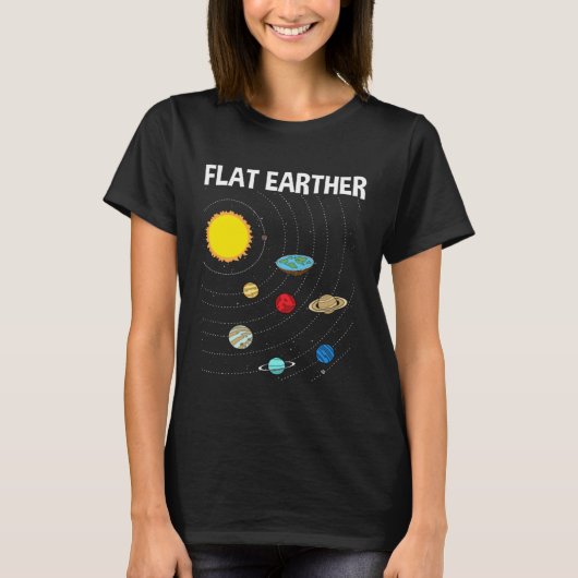 Flat Earther Flat Earth Map Conspiracy  1 Tシャツ (正面)