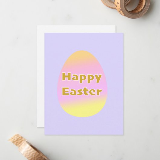 Flat Easter Card ノートカード (正面/裏面インサイチュ)
