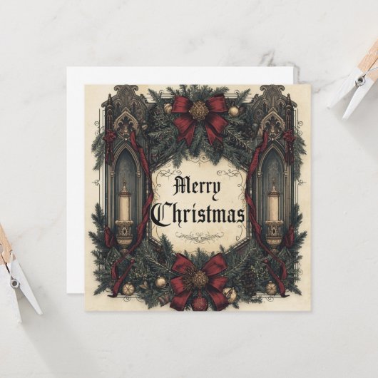 flat gothic christmas card カード (正面/裏面インサイチュ)