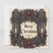 flat gothic christmas card カード (正面)