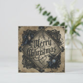 flat gothic style christmas card カード (スタンド正面)