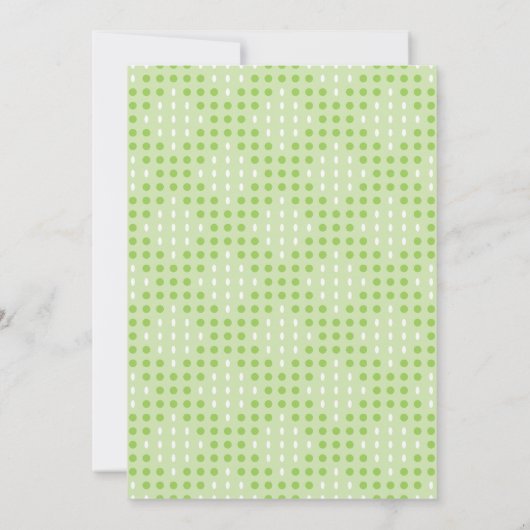 Flat Green Dots and Ovals Pattern カード (裏面)