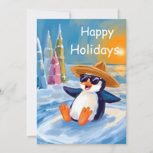 Flat Greeting Card "Happy Holidays" カード (正面)