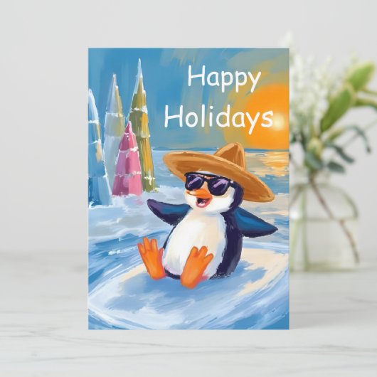 Flat Greeting Card "Happy Holidays" カード (スタンド正面)