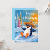 Flat Greeting Card "Happy Holidays" カード (正面/裏面インサイチュ)