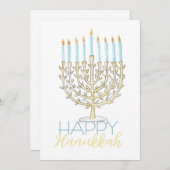 Flat Hanukkah Card シーズンカード (正面/裏面)
