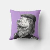 Flat Hat(Sumire)付きスリンガースパニエル犬 クッション (裏面)