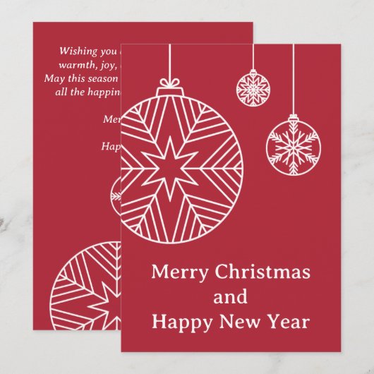 Flat Holiday Card シーズンカード (正面/裏面)