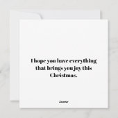 Flat Holiday Card シーズンカード (裏面)