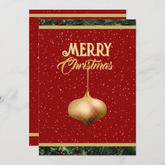 Flat Holiday Card シーズンカード (正面/裏面)