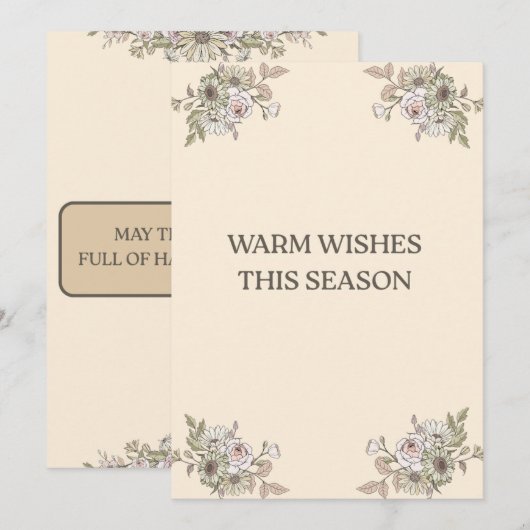 Flat Holiday Card シーズンカード (正面/裏面)