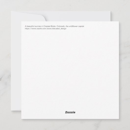 Flat Holiday Card シーズンカード (裏面)