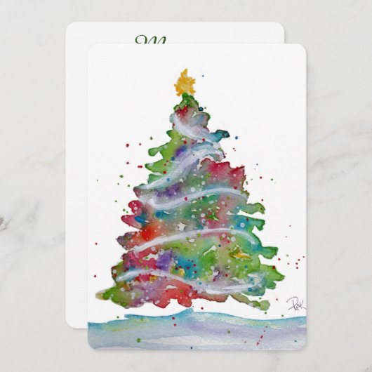 Flat Holiday Card シーズンカード (正面/裏面)