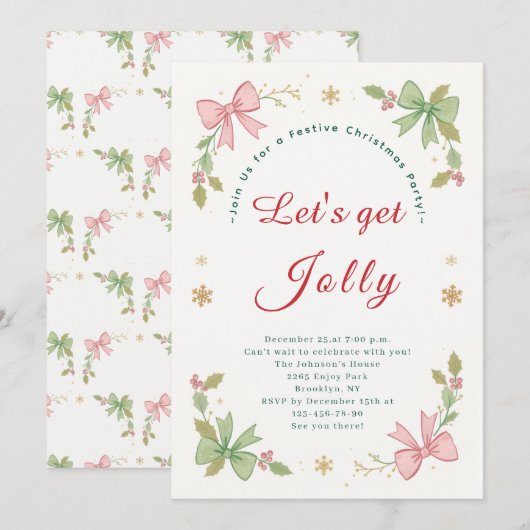 Flat Holiday Card シーズンカード (正面/裏面)