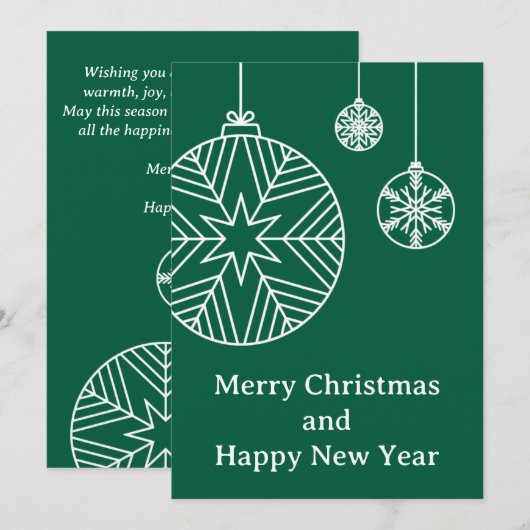 Flat Holiday Card シーズンカード (正面/裏面)