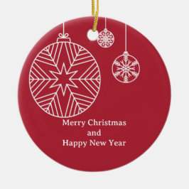 Flat Holiday Card セラミックオーナメント