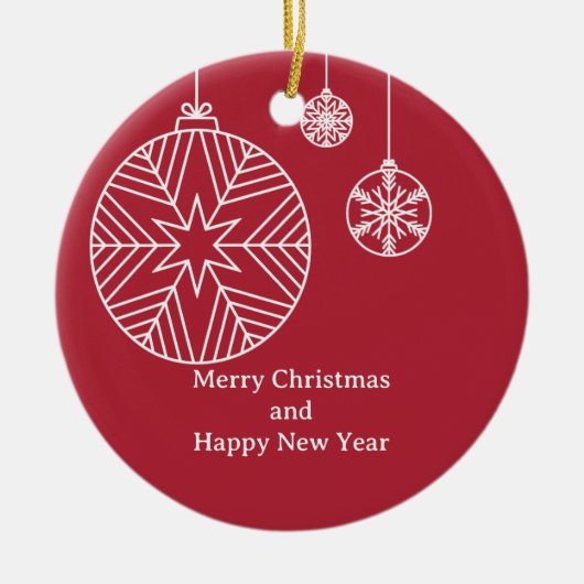 Flat Holiday Card セラミックオーナメント (正面)