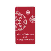 Flat Holiday Card ラベル (正面)