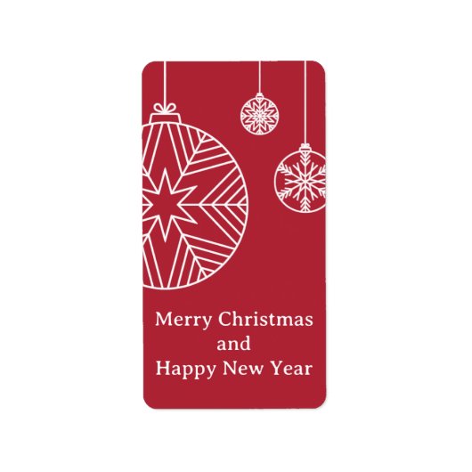 Flat Holiday Card ラベル (正面)