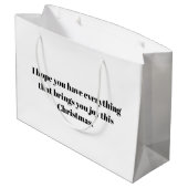 Flat Holiday Card ラージペーパーバッグ (裏面アングル)