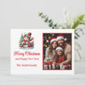 Flat Holiday Card Custom Photo シーズンカード (スタンド正面)