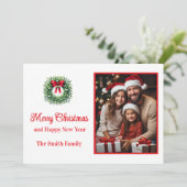 Flat Holiday Card Custom Photo シーズンカード (スタンド正面)