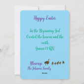 Flat Holiday Card Easter Blessings or invite シーズンカード (裏面)