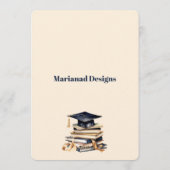 Flat Holiday Card- Editable Scroll Grad Invitation シーズンカード (裏面)