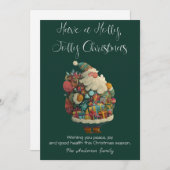 Flat Holiday Card featuring Santa シーズンカード (正面/裏面)