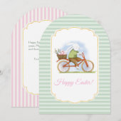 Flat Holiday Card "Happy Easter" . 招待状 (正面/裏面)